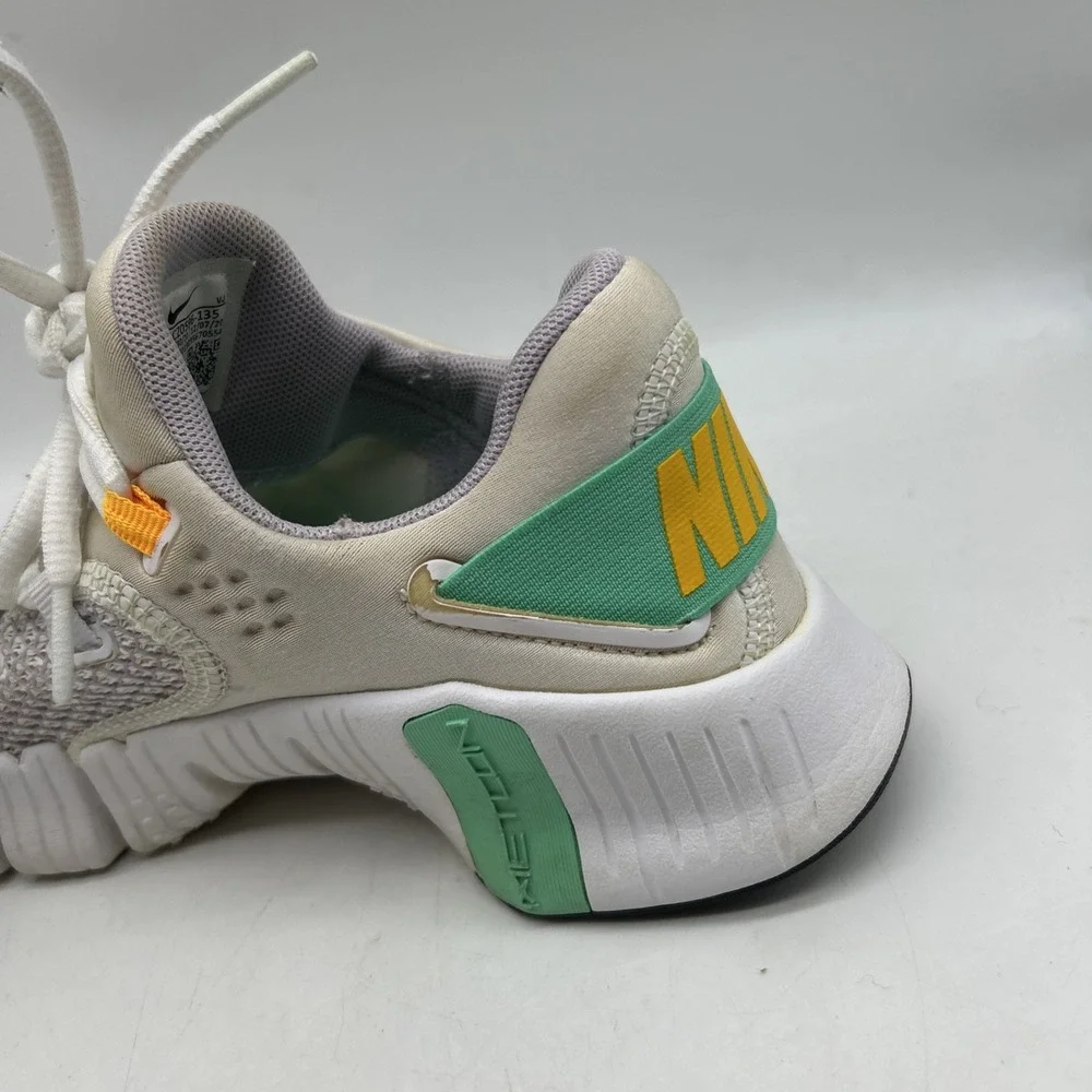 Nike Free Metcon 4 Womens‎ 7 Training Sneakers White Green Glow Athletic Running